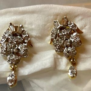 Gold Brass drop earrings